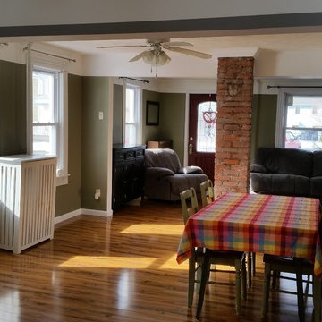 Exposed Chimney & Open Floor Plan