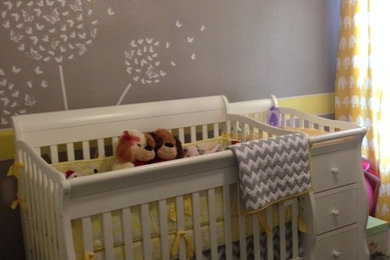 Inspiration for a modern nursery remodel in Austin