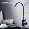 Kitchen Water Faucet Stainless Steel Lead, Matte Black Finish