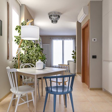 Unione armoniosa di cucina e soggiorno - Progetto in corso