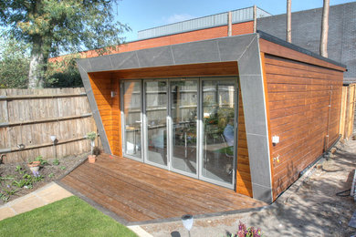 Inspiration for a contemporary garden shed and building in London.
