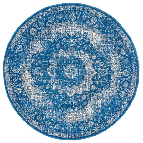 Nuloom Traditional Medallion Verona Rug, Dark Blue 5'Round