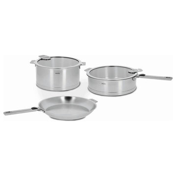Cristel Strate Stainless-Steel 7 Piece Cookware Set