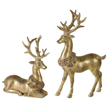 Deer, 2-Piece Set, Gold
