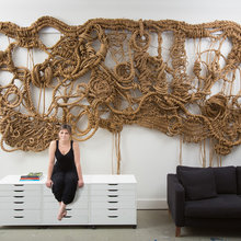 Susan Beallor Snyder Manila Rope Sculptures Installed