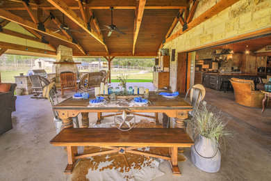 This is an example of a farmhouse porch design in Austin.