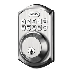 TEEHO - Keyless Entry Satin Nickel Keypad Deadbolt - Cabinet And Drawer Knobs