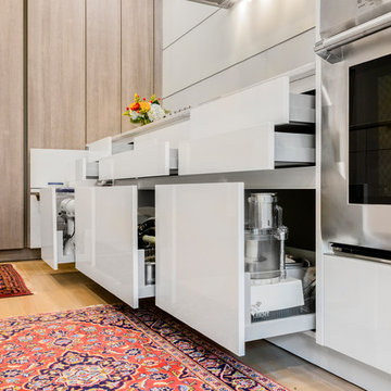 Modern modes in an eclectic Brookline, MA abode