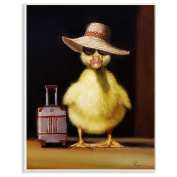 Little Vacation Chick Ready to Travel Painting Plaque, 10"x15"