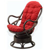 Java Chair, Dark Brown / Burgundy