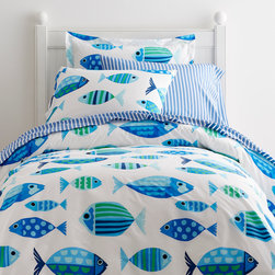Fun Fish Percale Duvet Cover - Products