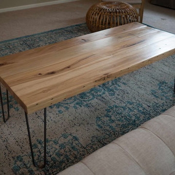 Coffee table using reclaimed antique wood from Front Range Timber