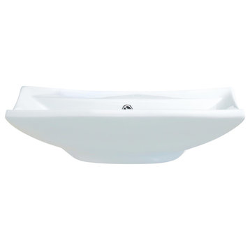 Fine Fixtures White Vitreous China Square Vessel Sink