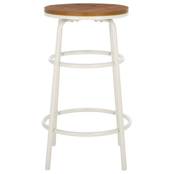 Safavieh Ford Counter Stool, Natural Brown/White