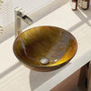 R5-5030 Glass Vessel Bathroom Sink, R9-7007 Faucet, Brushed Nickel