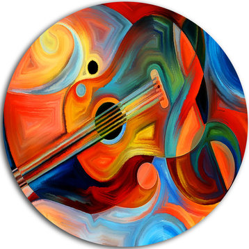 Music And Rhythm, Abstract Disc Metal Artwork, 36"