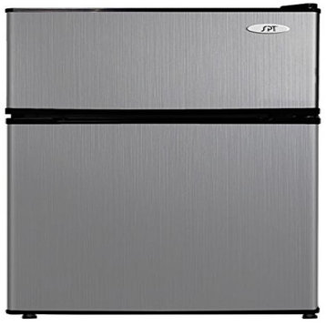 3.1 cu.ft, Double Door Refrigerator With Energy Star, Stainless Steel