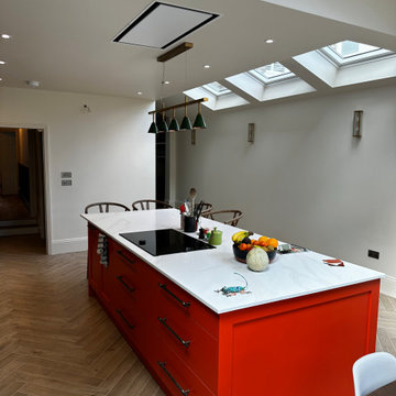 Modern Rear House Extension in London with Open-Plan Kitchen & Garden Views