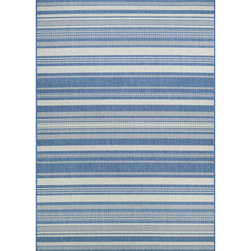 Recife Gazebo Stripe 5313/1212 Rug, Champ/Blue, 2'3"x11'9"