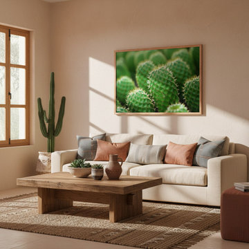 A Collection of Cacti Photorealistic Digital Art Southwestern/Desert Modern Wall