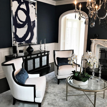 Blue and White Contemporary Conversational Seating -- Dina Pristouris