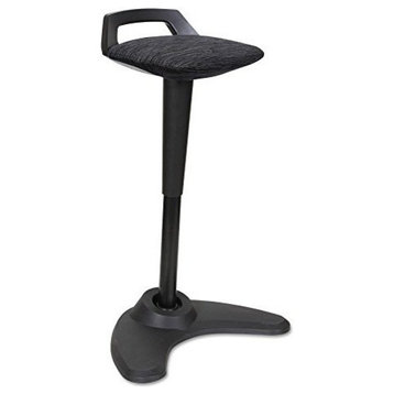 Alera ActivErgo Sit to Stand Perch Stool, Black With Black Base