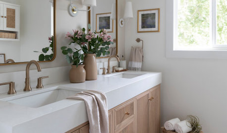 Room Tour: A Small Dated Bathroom Gets a Fresh, Natural Makeover