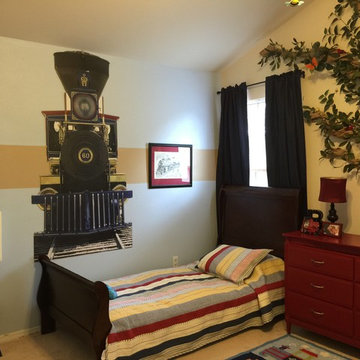 Train themed boy's room