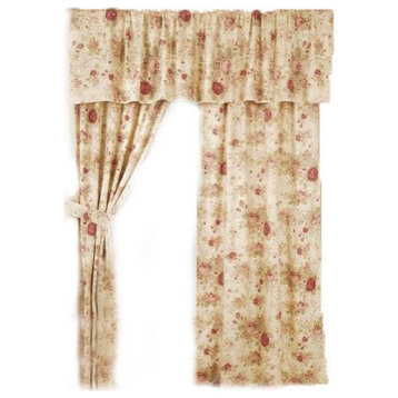 Greenland Antique Rose Panel Window Curtains, Set of 2