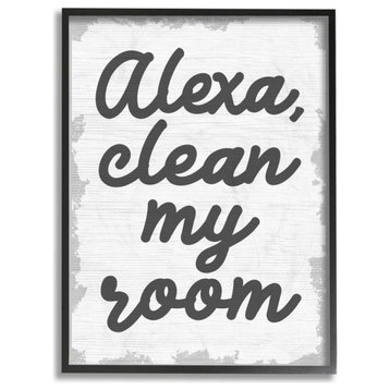 The Kids Room by Stupell Alexa Clean My Room Kids Funny Word Design, 24 x 30