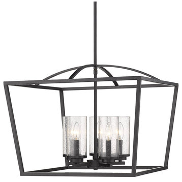 Chandelier 5 Light Steel in Modern style - 17.5 Inches high by 22.125 Inches