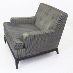 Armchair in Mid-Century Style In Osborne & Little Fabric - SOLD - Living Room Furniture