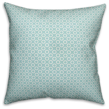 Circle Pattern, Blue Throw Pillow, 16"x16"