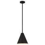 Z-LITE - Z-LITE 6011P12-MB 1 Light Pendant, Matte Black - Z-LITE 6011P12-MB 1 Light Pendant,Matte Black.  Style: transitional, traditional, industrial, Sleek, Classical, Restoration.  Collection: Eaton.  Frame Finish: Matte Black.  Frame Material: Iron.  Shade Finish: Matte Black.  Shade Material: Iron.  Dimension(in): 12(L) x 12(W) x 12.5(H).  Rods: 6x12" + 1x6" + 1x3".  Cord/Wire Length(in): 110".  Bulb: (1)100W Medium Base,Dimmable(Not Inculed).  UL Classification/Application: CUL/cETLu/Dry.