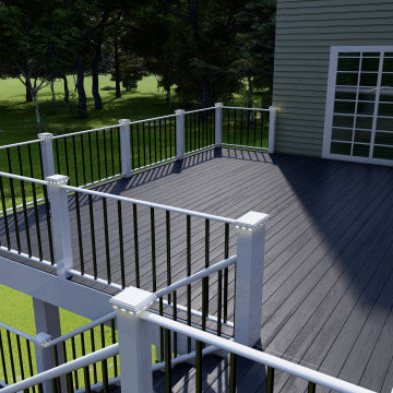 Trex Enhance Basics Clam Shell Deck with Large Staircase