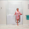 Ella Elite 32"x52" Acrylic Massage Walk-In Bathtub Inward Swing Door, Dual Drain