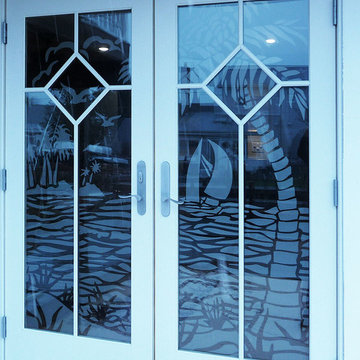 Art on Glass Doors
