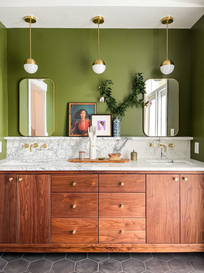 Midcentury Bathroom by The Styled Domicile
