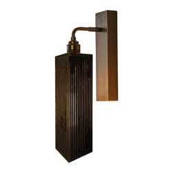 Black & Gold Long Bathroom Wall Light - Bathroom Wall Lights