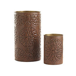 Iron Spanish Hurricanes - Rustic - Set of 2 - New - Candleholders