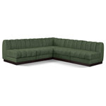 Meridian Furniture - Quinn Chenille Upholstered 5-Piece L-Shaped Modular Sectional, Green - The Quinn Modular Sectional is a stunning piece crafted in a rich and luxurious green chenille fabric. Its awe-inspiring design and exceptional quality make it a perfect addition to any space, whether it's a living room, bedroom, or office. The sectional's plush cushioning and sturdy frame provide both comfort and durability, ensuring that it will be a favorite for years to come. Whether you're looking for a statement piece or simply a comfortable seating option, the Quinn sectional is an excellent choice.