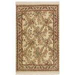 Bareens Designer Rugs - Basan Pak Persian Adelaide Beige/Gray Wool Rug - 4'0'' x 6'2'' - Designed with mesmerizing intricacy and gorgeous color palette, this hand-knotted masterpiece demonstrates the beauty and electrifying thrill of Pak Persian art. These meticulously hand-knotted Pak-Persian rug is made with pure wool and features breathtaking traditional, transitional, and tribal designs in bold luxurious color pallets. Known for their intricate designs these rugs are a reproduction of Persian rugs, made in Pakistan with unique Mughal designs. Made by master weavers using the same Persian texture, design and dying technique, we wanted to produce the most significant manifestation of Persian art, life, and culture. This rug is most famous for its exceptional quality, incredible designs, patterns, and vibrant rich color. Pak-Persian rugs made with Persian weave with high knot counts, which enables the high intricacy and detail found in the patterns are also referred to as "State of art", each color adds a rich beautiful detail in the artwork of this rug. The design, color, and beautiful chromatic composition with a vibrant sheen with intricate designs, exude beauty, elegance, and quality make this rug a masterpiece of its own.