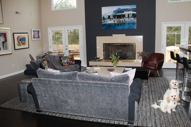 Inspiration for a contemporary living room remodel in New York
