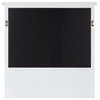 Stallard Wood Framed Magnetic Board with Hooks, White 24x4x24
