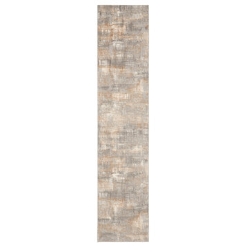 Calvin Klein CK950 Rush 2'3" x 10' Grey/Beige Modern Indoor Area Rug