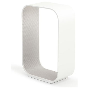 White Pablo Designs Contour Table Lamp, White/Pearl, W 12" / D 6" / H 17.5" Smal