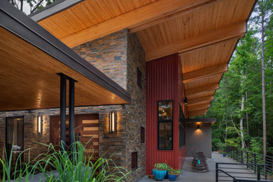 Design ideas for a contemporary home design in Charlotte.