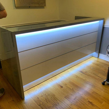 Valde Straight Reception Desk, Grey by MDD Furniture
