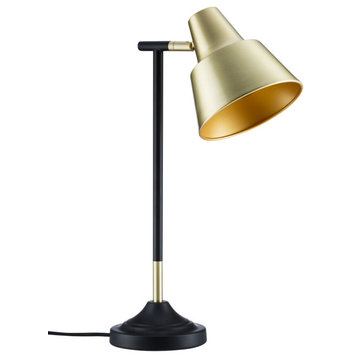 Bromi Design B4601 Bryant 19" Tall Boom Arm Table Lamp - Black / Brass