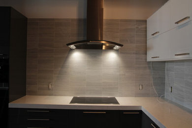Example of a minimalist kitchen design in San Francisco